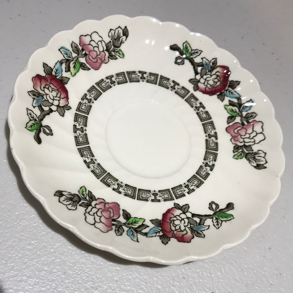 Vintage MYOTT Indian Tree Fine Staffordshire Ware Soucer Madein England